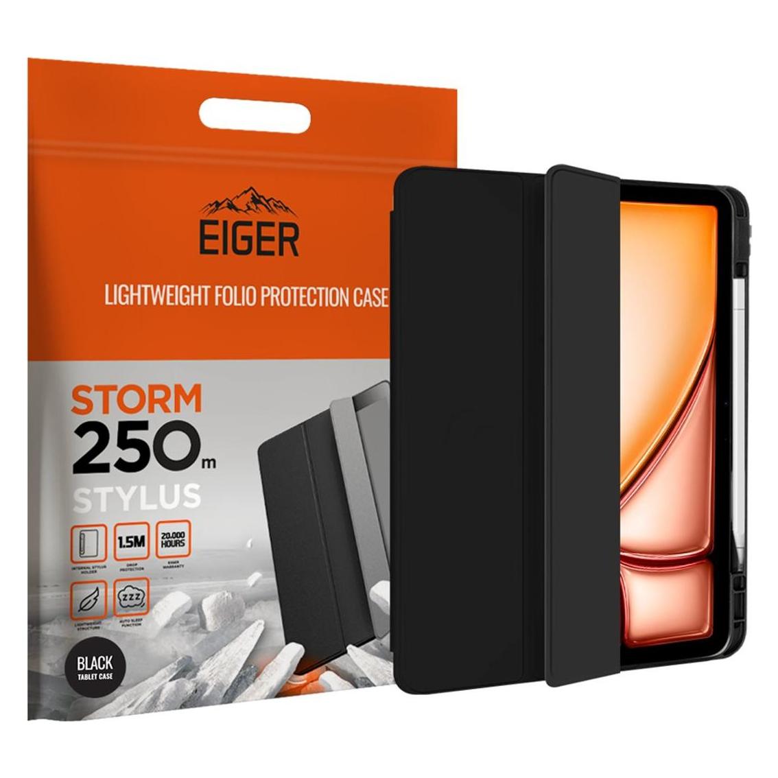 Eiger Storm 250 Stylus Case (Apple iPad Air 13 2024, Apple iPad Air 13 2025, Apple iPad Pro 12.9 2018, Apple iPad Pro 12.9 2020, Apple iPad Pro 12.9 2021, Apple iPad Pro 12.9 2022) (EGSR00234)