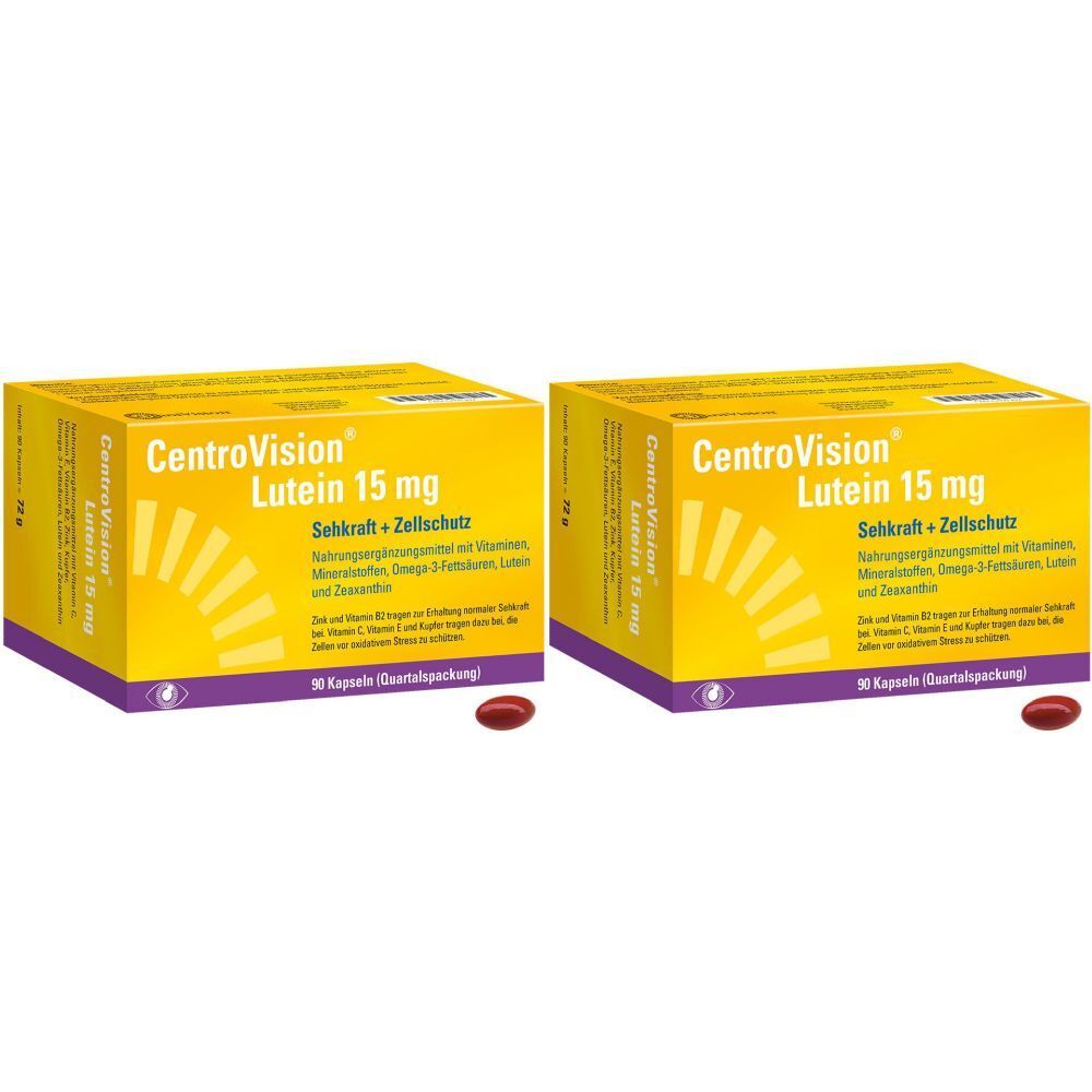 CentroVision Lutein 15 mg Doppelpack 2x90 St Kapseln