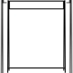 CLP Kleiderständer Ingar Metall HBT: 150x120x35 cm schwarz