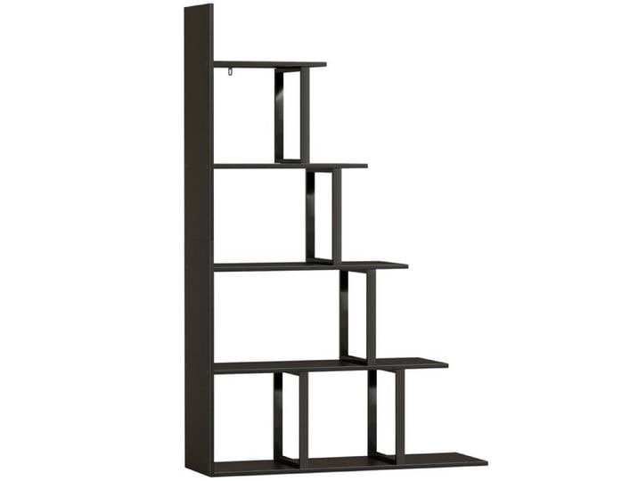 Etagère Pilgrim Style Industriel Escalier 5 Niveaux Noir & Bois Clair
