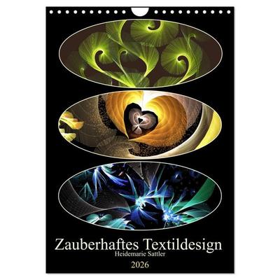 Zauberhaftes Textildesign (Wandkalender 2026 DIN A4 hoch), CALVENDO Monatskalender