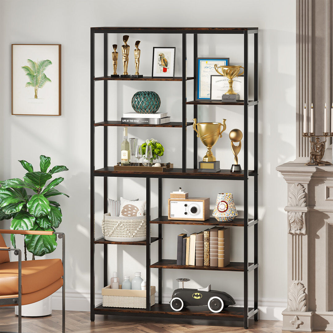 Blue Elephant 200 cm H x 100 cm W Bookcase Brown;Black 200cm H X 100cm W X 30cm D