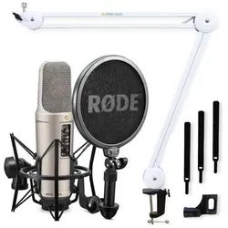 RØDE NT2-A Mikrofon Set mit Mikrofonarm Weiss, Mikrofon
