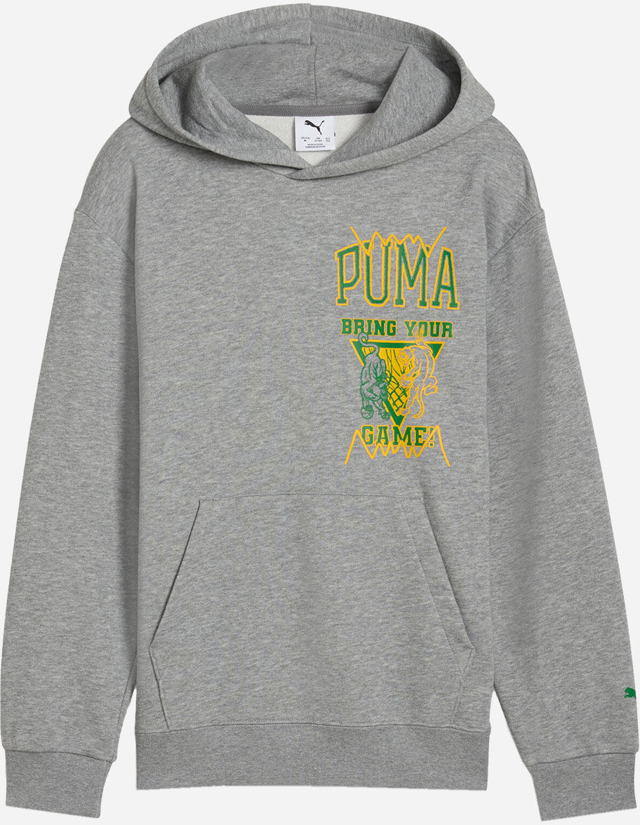 Puma Over Basket Jr - Felpa - Grigio 128CM
