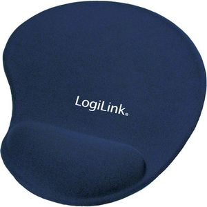 LogiLink Mauspad Gel Mouse Pad, ID0027B, blau, 230 x 204 mm, Stoff, Gel-Handgelenkauflage