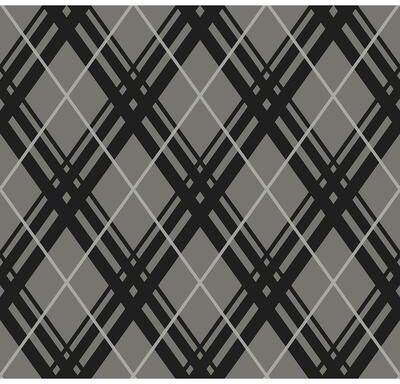 Seabrook Designs Bias Diamond Plaid Unpasted Wallpaper