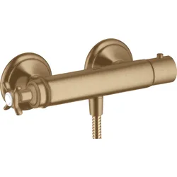hansgrohe AXOR Montreux Brausenthermostat Aufputz, 1 Verbraucher, 16261140, Farbe: Brushed Bronze