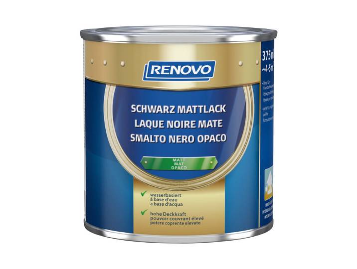 Renovo Mattlack Schwarz 375 ml