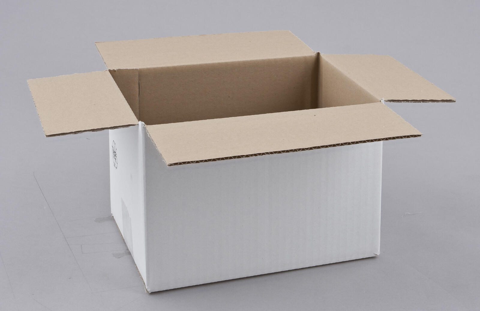 Nestler Wellpapp-Faltkartons 1-wellig weiß 26,0 x 17,0 x 17,0 cm 598292