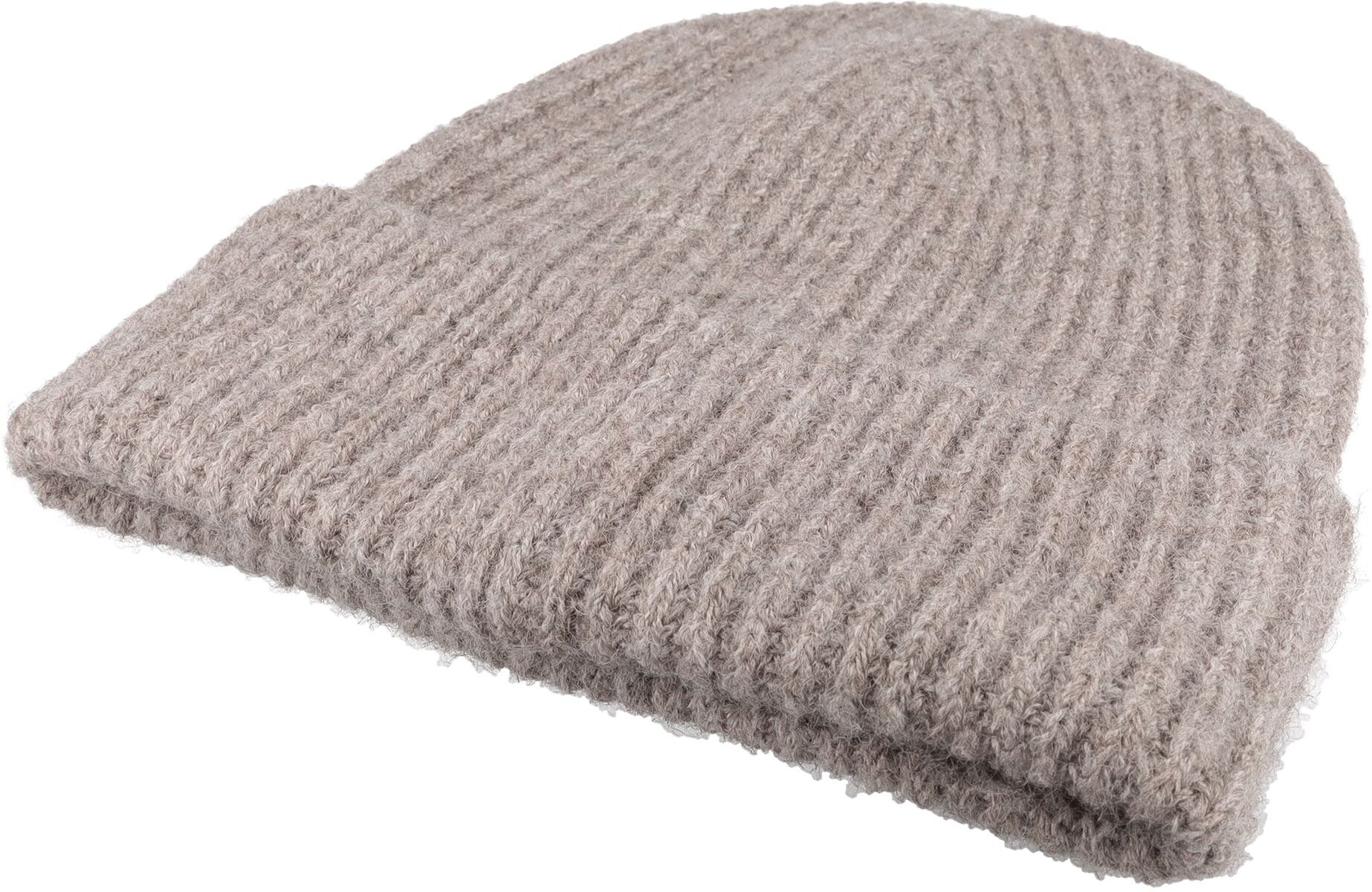 Strickmütze CAPO, Damen, grau (taupe), Strick, Materialmix, Mützen Strickmütze, Dezente Melange-Töne, Grobstrick