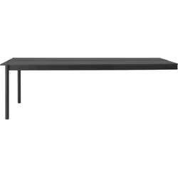 Linear System Seitenmodul für Tisch 240 cm schwarz Sperrholz lackiert