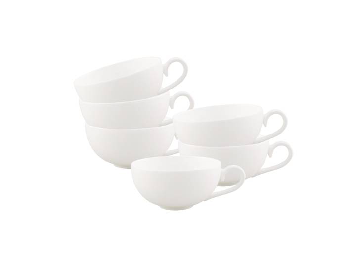 Tasse VILLEROY & BOCH Teetassen Royal 120 ml 6er Set weiß , weiß, Porzellan, Trinkgefäße, Tasse