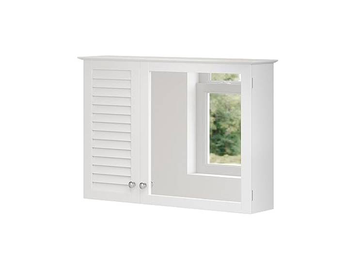 Vicco Badspiegelschrank Riad, Weiß, 68 x 48 cm