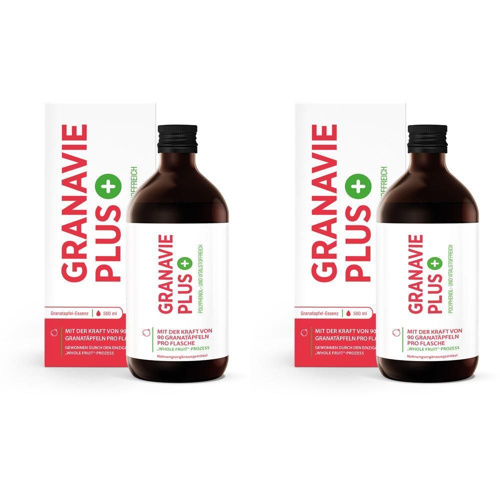 Granavie Plus Granatapfel Polyphenole Bio Konz. 2x 2x500 ml Konzentrat