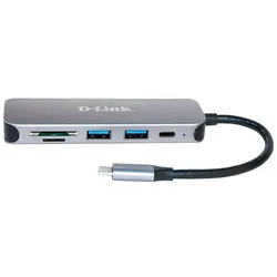D-Link DUB-2325/E, 5-in-1 USB-C-Hub mit Kartenleser