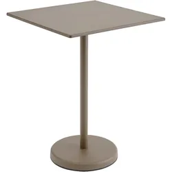 Muuto Linear Steel Tisch, 70 x 70 cm, höhe 95 cm, taupe