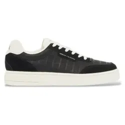 A|X Armani Exchange für Herren. XM002630AF22754MC024 Urbane Sneaker mit schwarzen Wildledereinsätzen (39), Wohnung, Schnürsenkel, Lässig