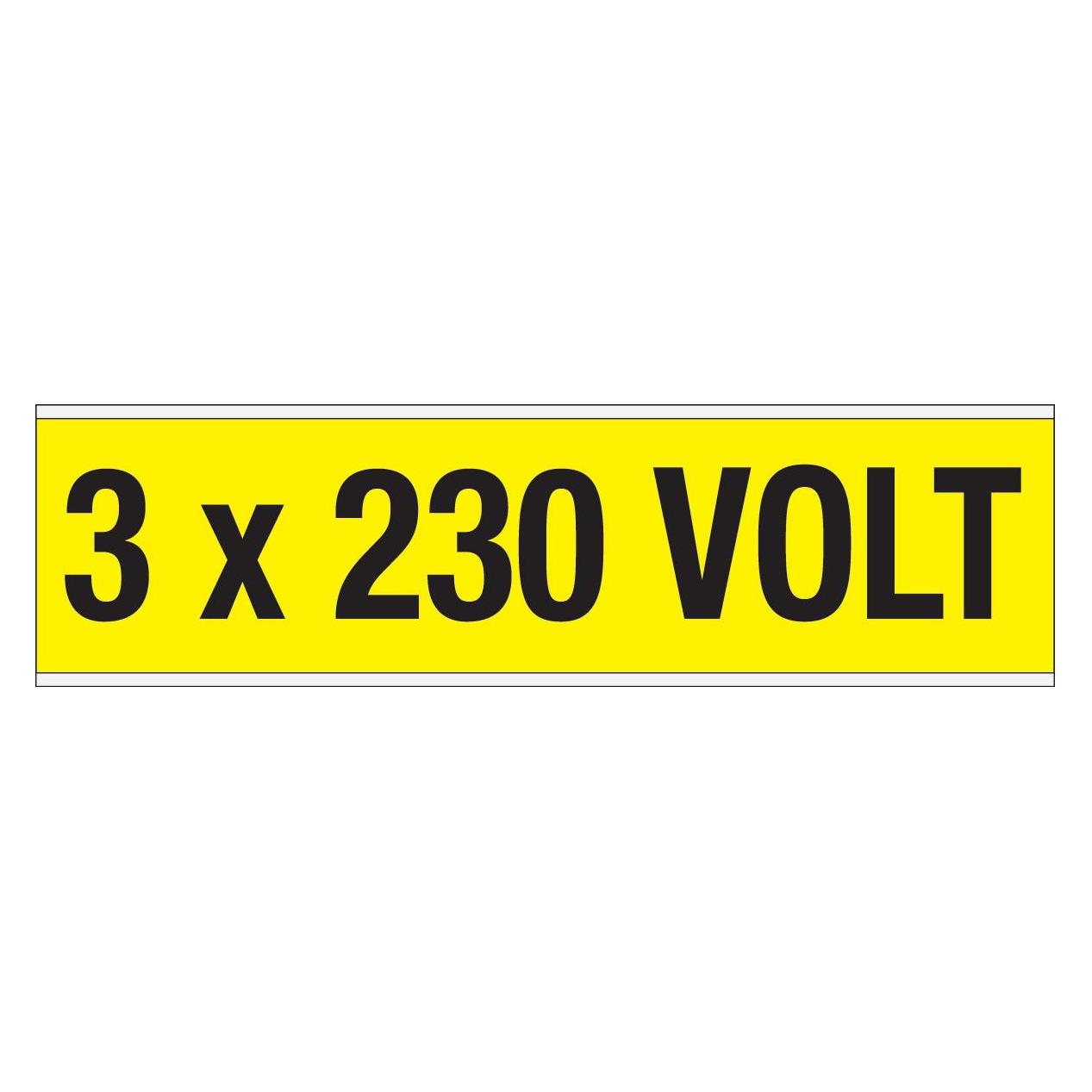 Brady Kennzeichnungen für Leitungen und Stromspannung, 230 Volt (VOLTAGE MARKERS CV 3X230V A)
