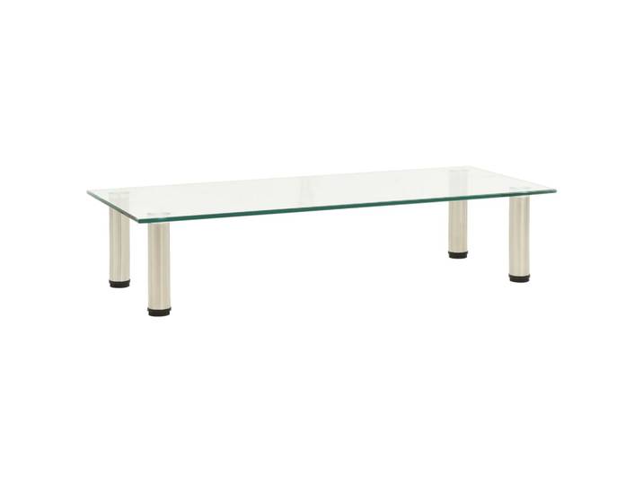 vidaXL TV-Tisch 80x35x17 cm Transparentes Hartglas