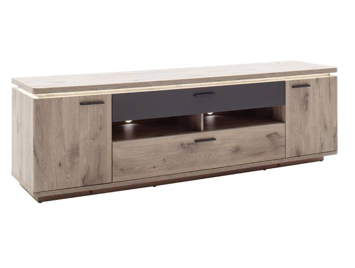 TV-Lowboard MODENA, Coal, Holznachbildung