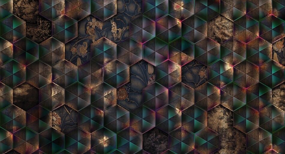 Muance Fotobehang Holographic Reflections - MU11091   8730500172144   Behang