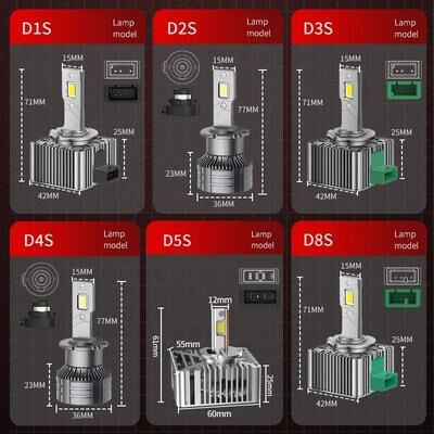 Uplifted Goods D Series LED Car Headlight Bulbs Plug And Play Conversion Kit d3s 6000k Cold White