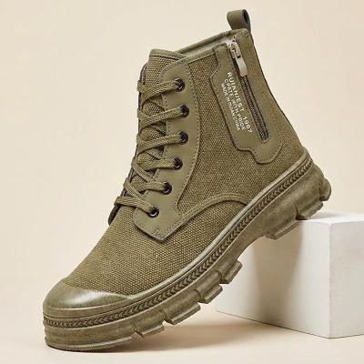 LightInthebox Men's Vintage Hiking Boots, Classic Lace Up Outdoor Ankle Boots with Rugged Adventure Style, Comfortable Shoes for Travel, Hiking, Camping and Work