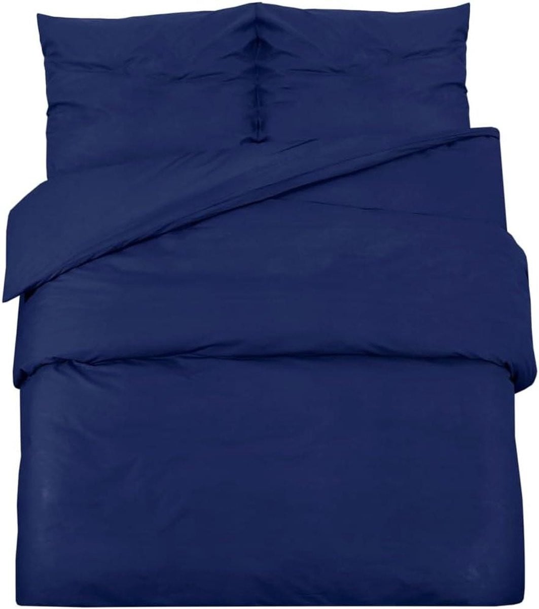 Donkerblauw Dekbedovertrek Set van Microvezel - 140x200 cm