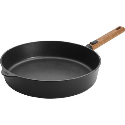 Schmorpfanne WOLL "MADE IN GERMANY - Eco Logic QXR", schwarz (schwarz, natur), H:7cm Ø:32cm, Pfannen, Schmorpfanne