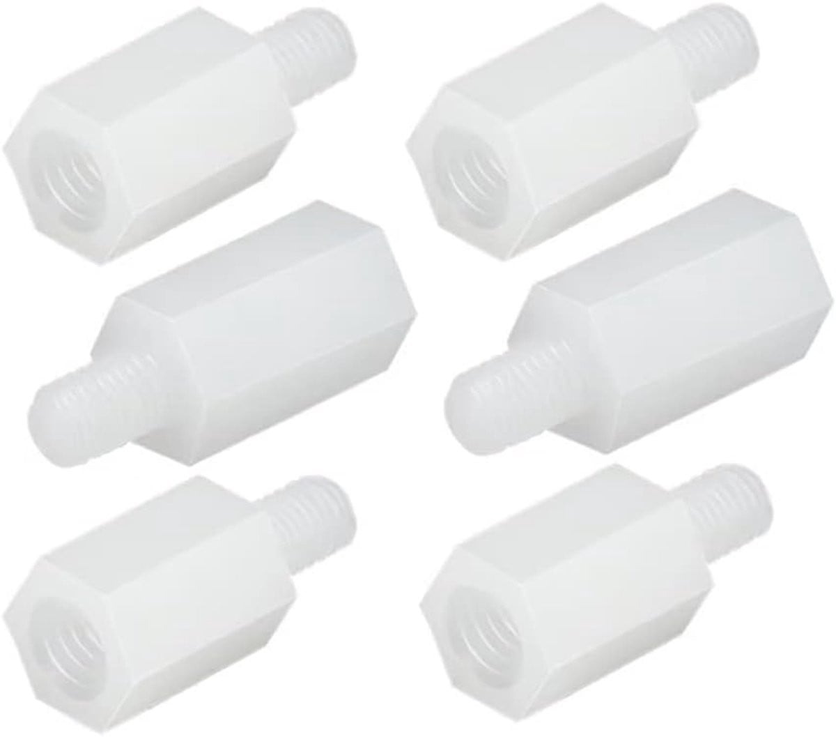 20 stuks Nylon Hex Spacer Standoff Schroef Moer M5x25+6mm voor PCB Moederbord