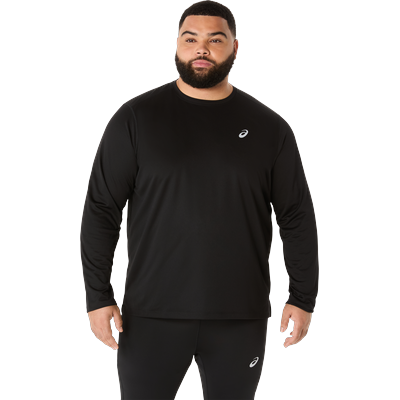 Laufshirt ASICS "ASICS CORE LS TOP", Herren, Gr. L, schwarz (performance schwarz), Obermaterial: 100% Polyester, Shirts Laufshirt, Schnelltrocknend, Reflektierend, Leicht