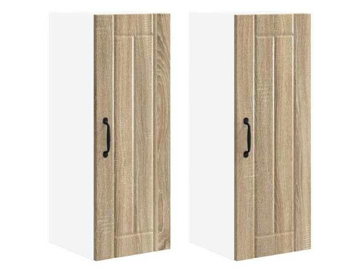 Wandschrank LUCCA 2 Stück Sonoma-Eiche Holzwerkstoff 6 Regale 2 Türen Holzwerkstoff, elegantes modernes Design, für Küchen und Innenräume, 2 Stück, 6 Regale, 2 Türen, langlebige Struktur