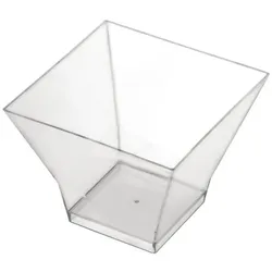 MONOUSO - Mehrweg Fingerfood-Becher aus PS "Pagode" Transparent 65ml (25 Stück)
