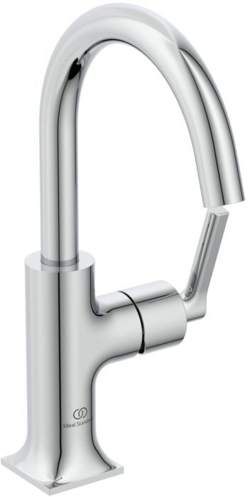Ideal Standard Neo Piccolo Waschtisch-Einhebelmischer BD148AA mit Ablaufgarnitur, Ausladung 140mm, ohne Ablaufgarnitur, chrom