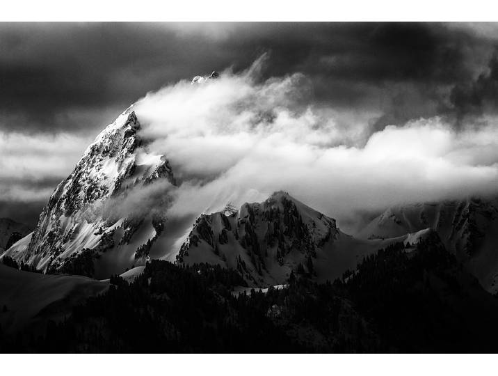 Fototapete PAPERMOON Photo-Art SEBASTIEN CHEMINADE, FELSEN UND WIND , bunt, B:3,5m L:2,6m, Vlies, Tapeten, Fototapete