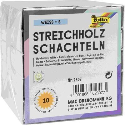 Folia Streichholzboxen WEISS, size S, 10 Stück