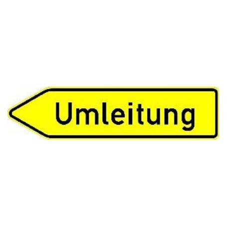Magni VKZ.454-10, 1250x350mm Umleitung linksweisend RAL-Gütezeichen Folie RA1 (80591863)
