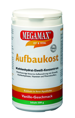 Megamax B.V. MEGAMAX Aufbaukost Vanille Pulver 500 g 03246523