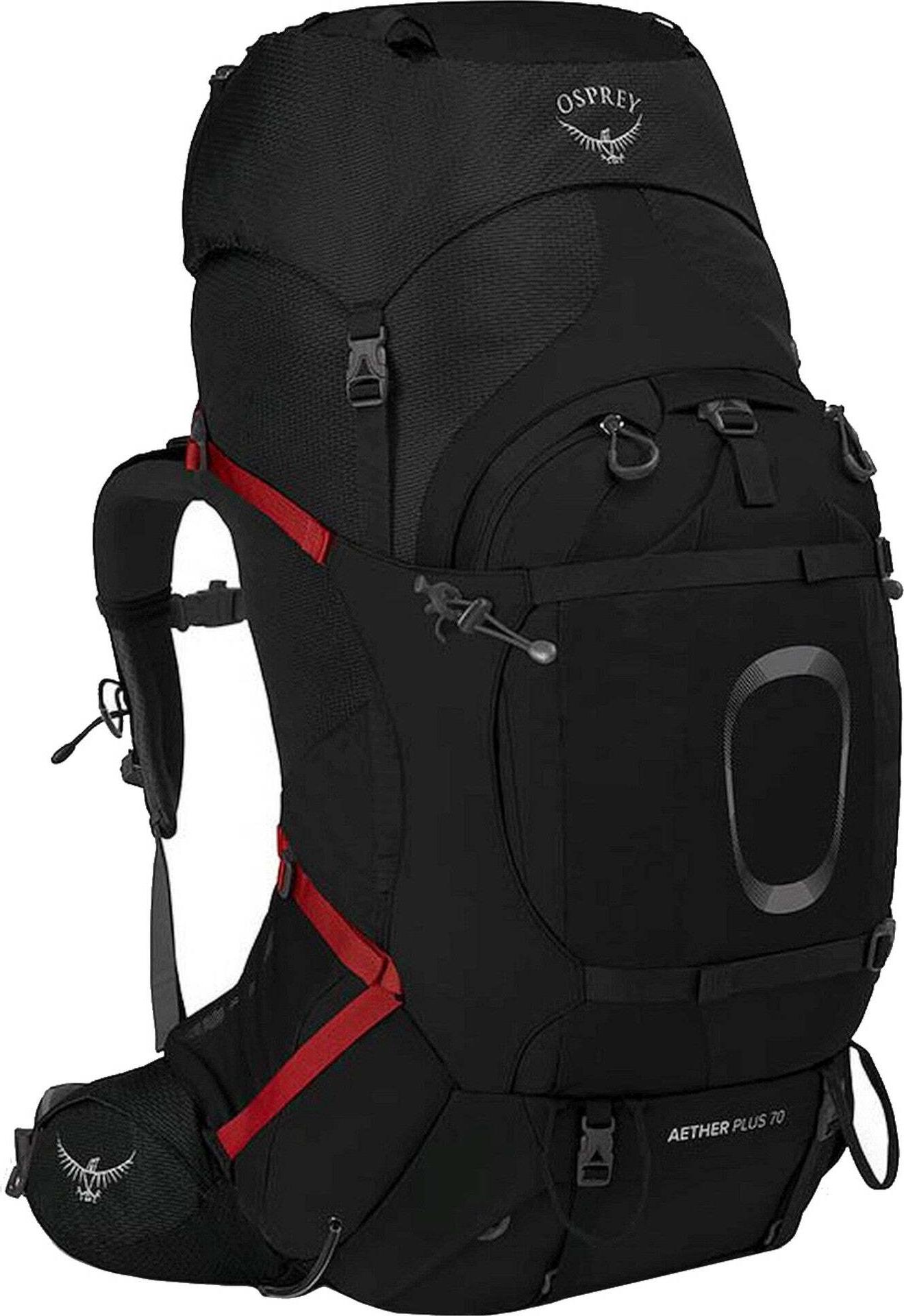 Osprey Aether Plus 70l Rucksack Schwarz,Rot S-M Schwarz,Rot S-M