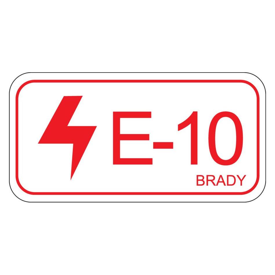 Brady Etiketten für Energiequellen, elektrischer Bereich (ENERGY TAG-E-10-75X38MM-SA/5)