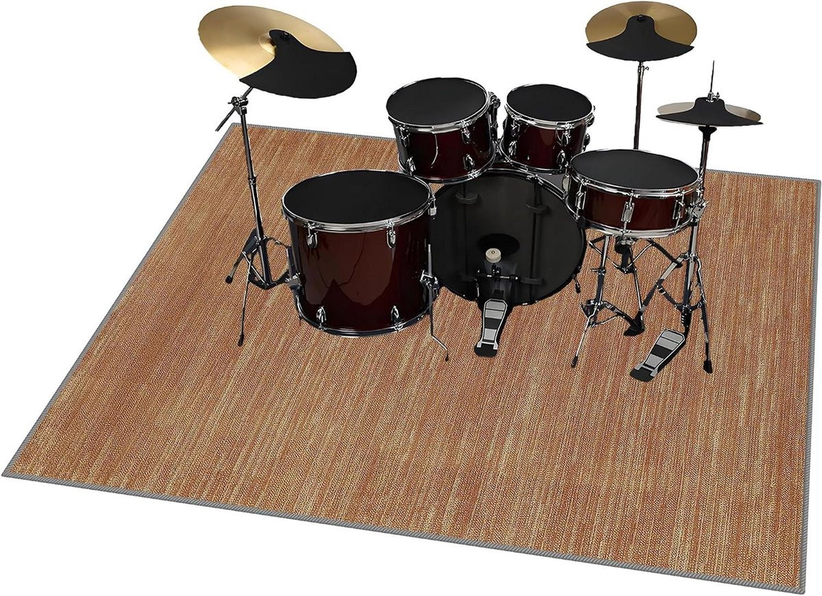 Geluidsisolerende drummat voor professionals - Grijs - 120 x 100 cm