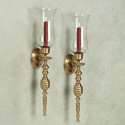 Flythe Consulting Daria Swirl Sconce Pair, Large, Satin Brass