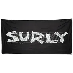 Surly, Fahne, Logo Banner, 180x90cm, geöst, black (180 x 90 cm)