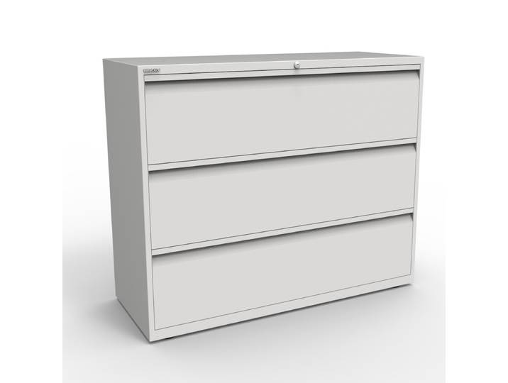 Bisley Comptoir Universal Confort Plus 3 tiroirs - Métal - Gris