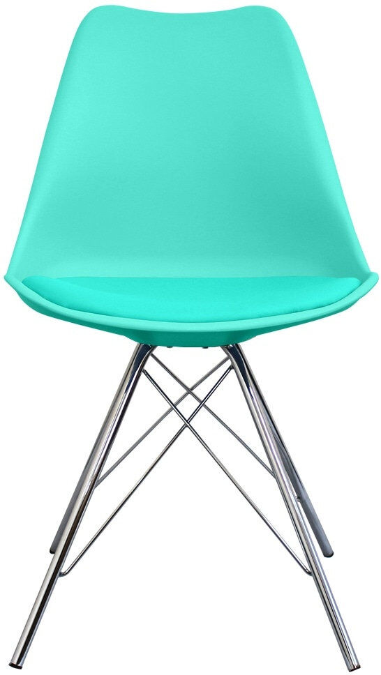 George Oliver Topeka 45 cm H Side Chair Aqua 82cm H X 49cm W X 45cm D