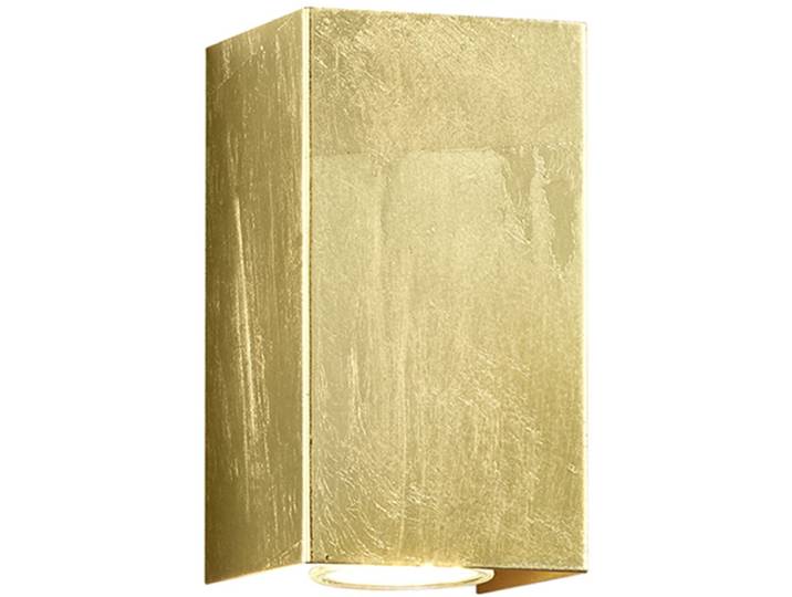 LED Wandlamp - Trion Clona - GU10 Fitting - Rechthoek - Mat Goud - Aluminium