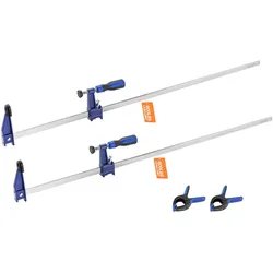 VEVOR Stangenklemmen Holzbearbeitung 2 Stk. 914 mm Öffnung, feststellbare F-Klemme mit 272 kg Belastungsgrenze, 63,5 mm Tiefe, Gusseisen & Kohlenstoffstahl, einfach zu bedienen, Metallbearbeitung