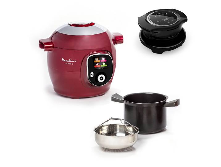 Multicuiseur Cookeo connecté YY5571FB + Extra Crisp - Rouge MOULINEX