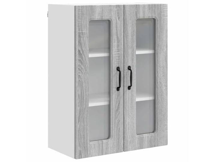 Küchenschrank Kalmar 60 x 31 x 80 cm Holzwerkstoff Sonoma-Grau Sonoma Grau Holzwerkstoff, 2 Türen und 3 Regale, für Küche und Vorratsraum, max. 60 kg Belastbarkeit, 60 kg