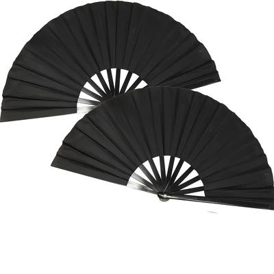 Folding Fans Traditional Hand Fan For Martial Arts Dance Practice black